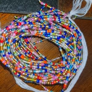 Cotton Candy Belly Chain jewelry waistbeads handmade